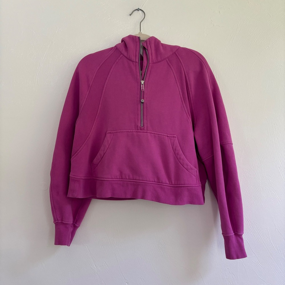 Lululemon Women's Scuba Oversized Half-Zip Hoodie Pink Size M/L Athleisure